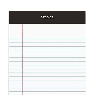 Alt View 5. Staples - Staples Notepads, 5" x 7.25", Narrow Ruled, White, 50 Sheets/Pad, Dozen (ST57338) - White.