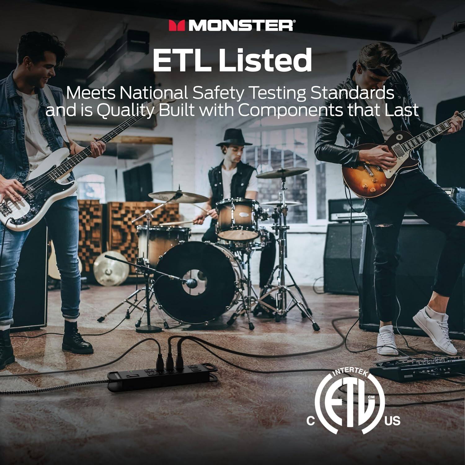 MONSTER ETL Listed  
Meets National Safety Testing Standards and is Quality Built with Components that Last  

INTERTEK  
CETD US