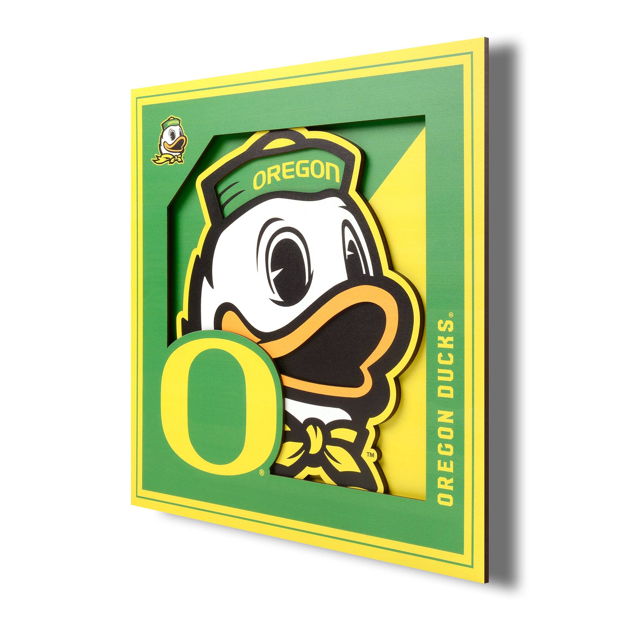Oregon Ducks 12'' x 12'' 3D Logo Wall Art