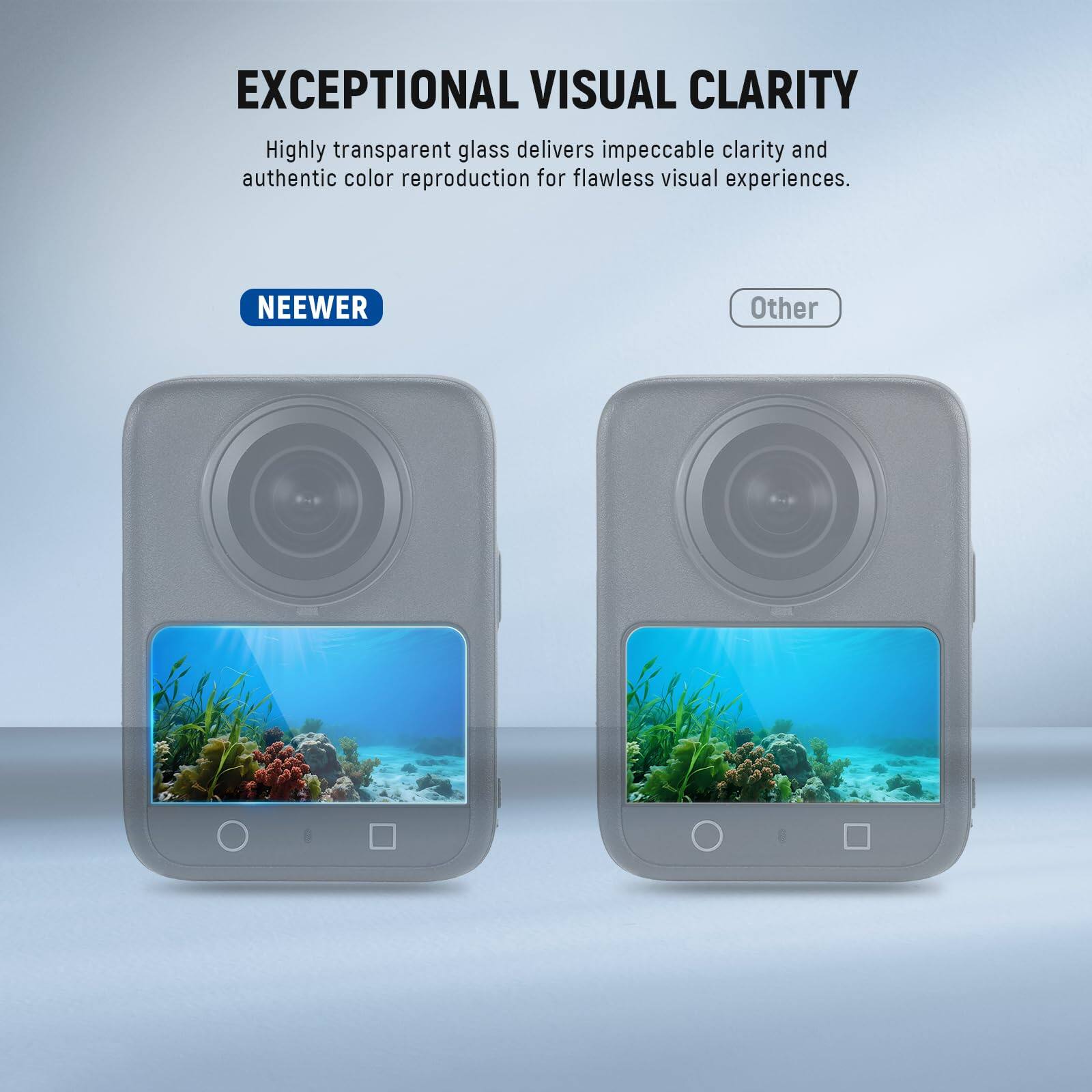 EXCEPTIONAL VISUAL CLARITY

Highly transparent glass delivers impeccable clarity and authentic color reproduction for flawless visual experiences.

NEEWER

Other