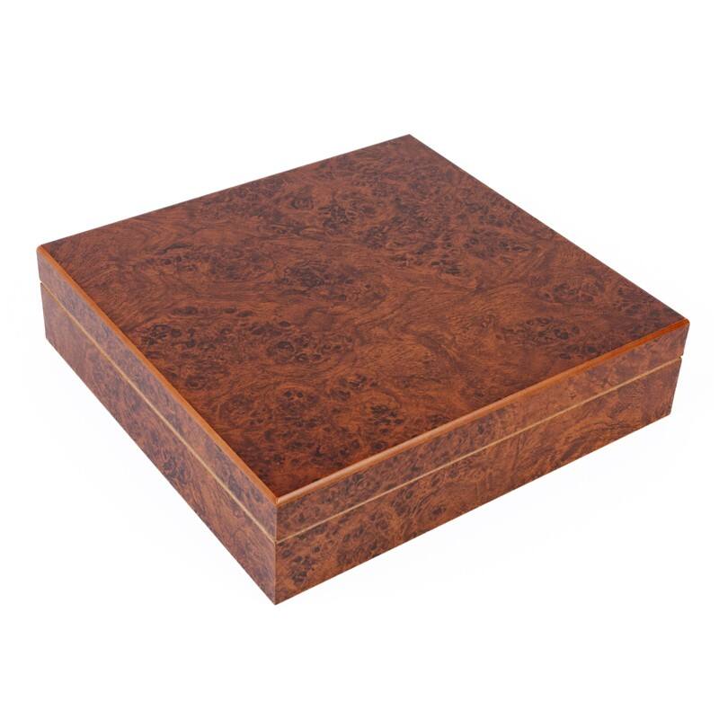 Alt View 2. Prestige - Portable Travel Cigar Humidor (Burl) - Burl Finish.