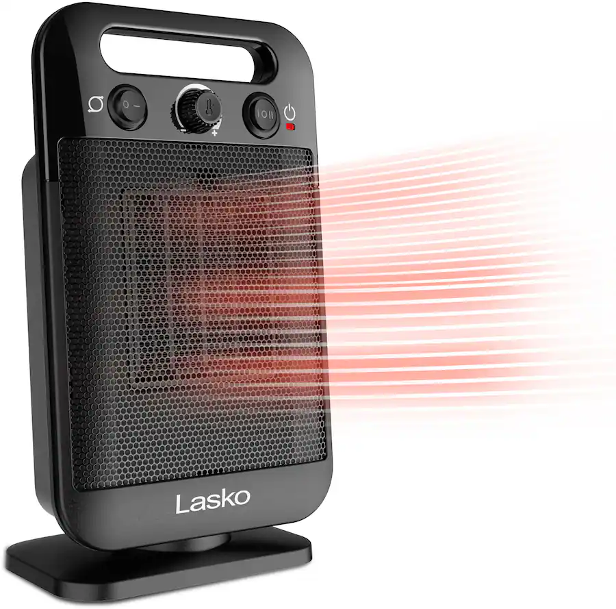 Lasko MyHeat GO 1500 Watt Oscillating Ceramic Space Heater with
