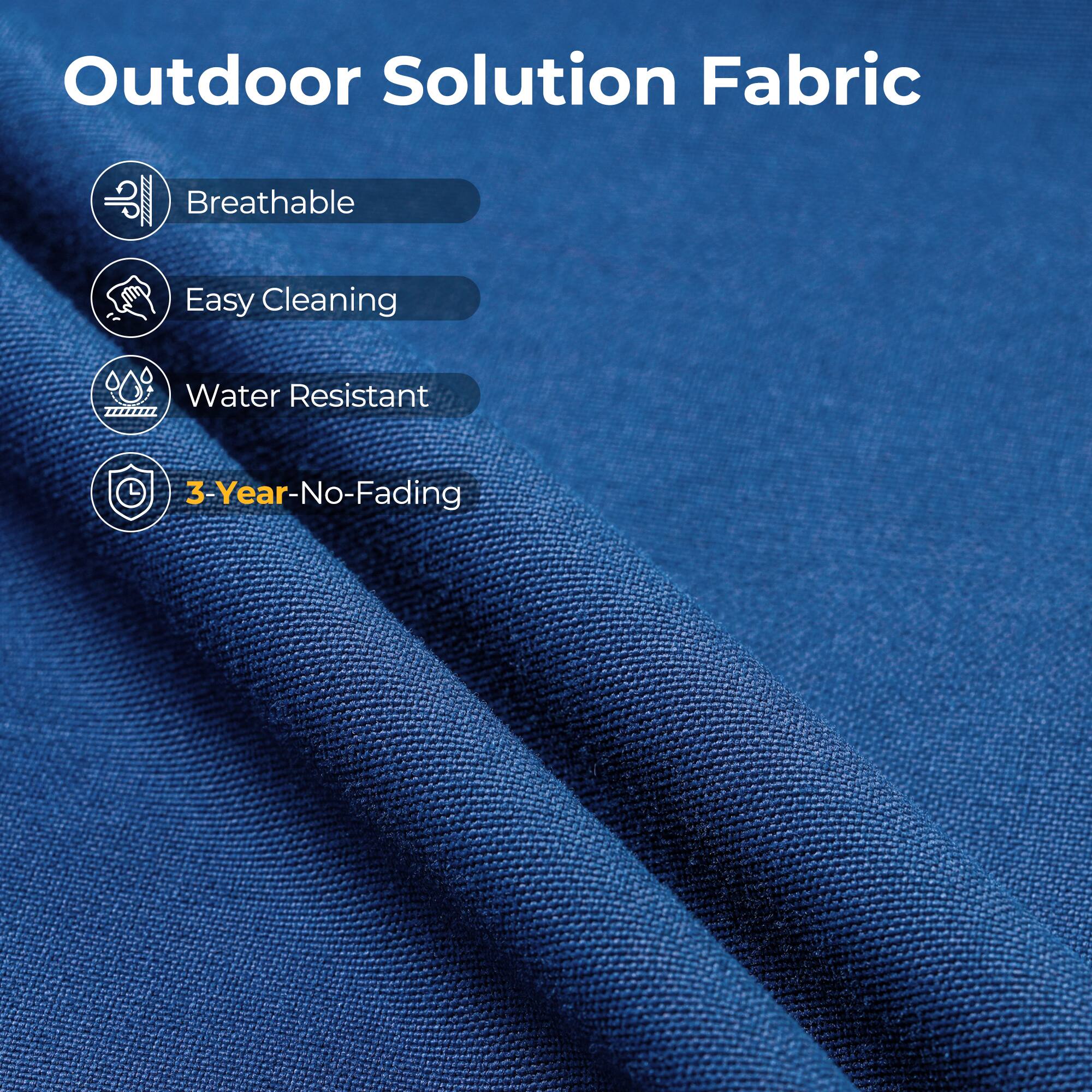 Outdoor Solution Fabric

- Breathable
- Easy Cleaning
- Water Resistant
- 3-Year-No-Fading
