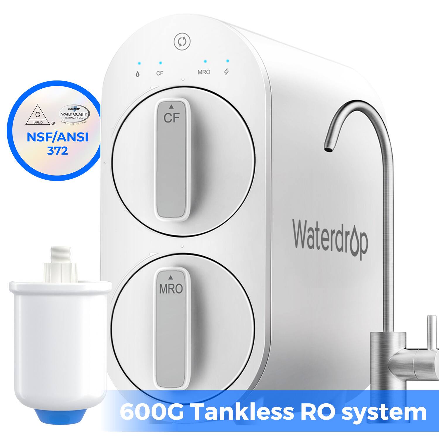 NSF/ANSI 372 CF MRO Waterdrop 600G Tankless RO system