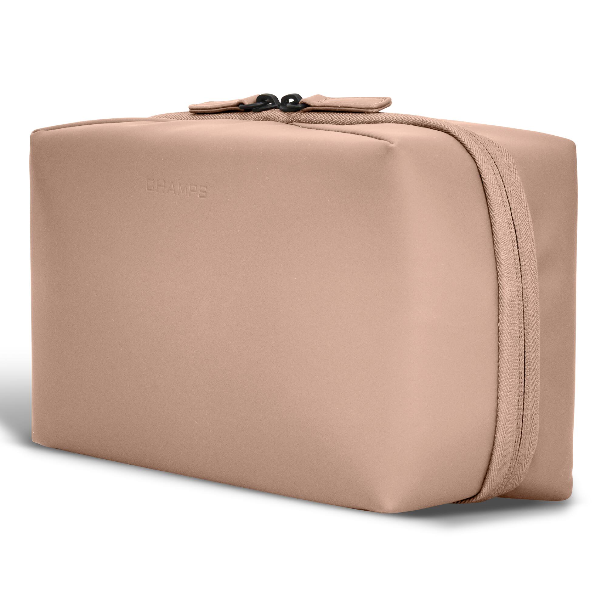Angle. Champs - Onyx Collection Toiletry Bag - Nude.