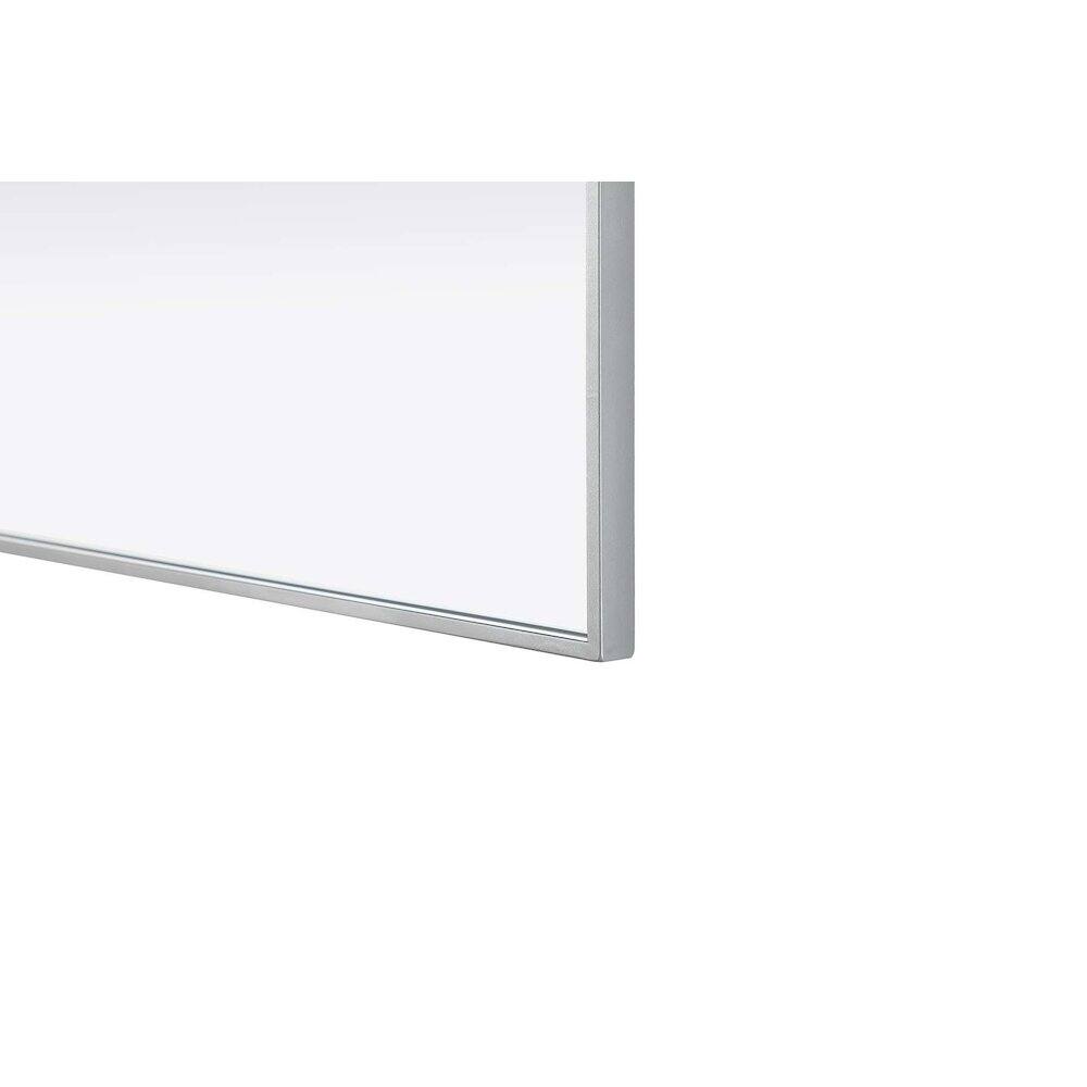 Left. Elegant Kitchen and Bath - Notched Metal Mirror 30x42 inch in Silver - Silver.