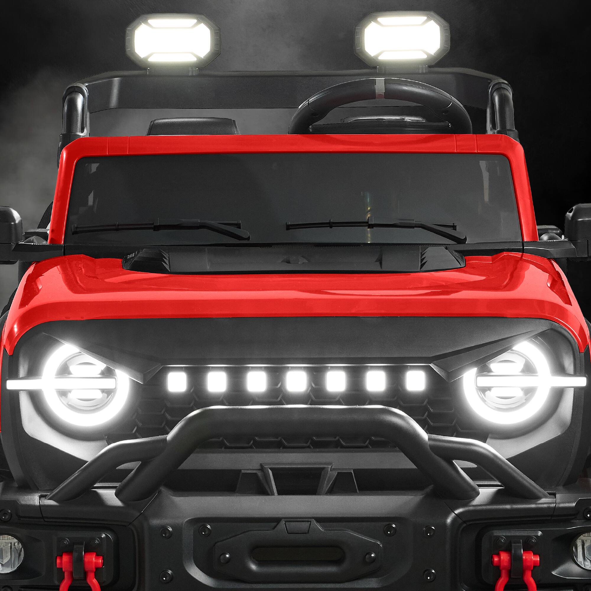 Alt View 8. Best Choice Products - Best Choice Products Kids 24V 2-Seater Electric Ride-On Car Truck w/ Parent Control, Bluetooth, LED Lights - Red - Red.