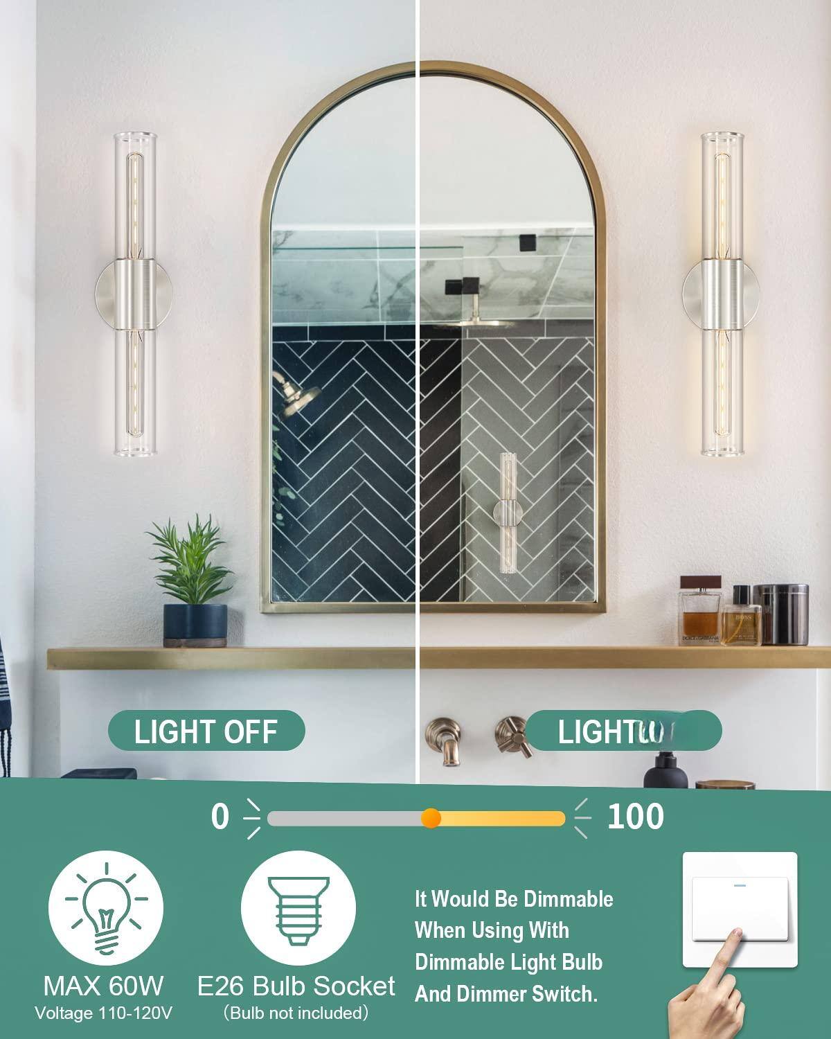 LIGHT OFF  
LIGHT ON  

0 100  

It Would Be Dimmable When Using With Dimmable Light Bulb  

MAX 60W E26 Bulb Socket And Dimmer Switch.  
Voltage 110-120V (Bulb not included)