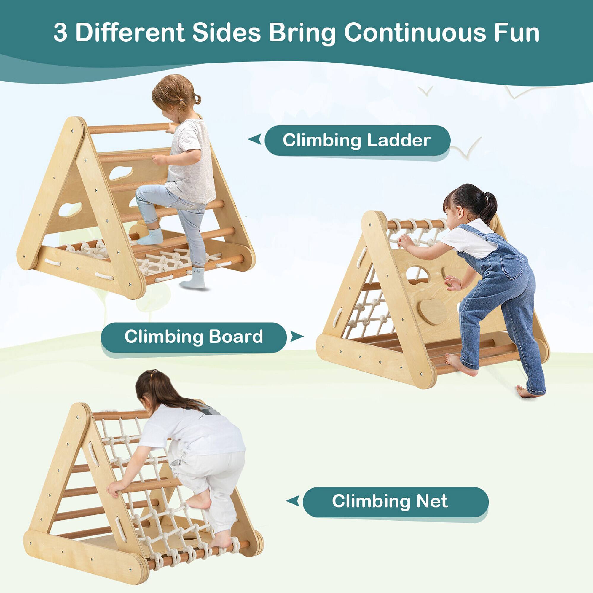 3 Different Sides Bring Continuous Fun

Climbing Ladder
Climbing Board
Climbing Net