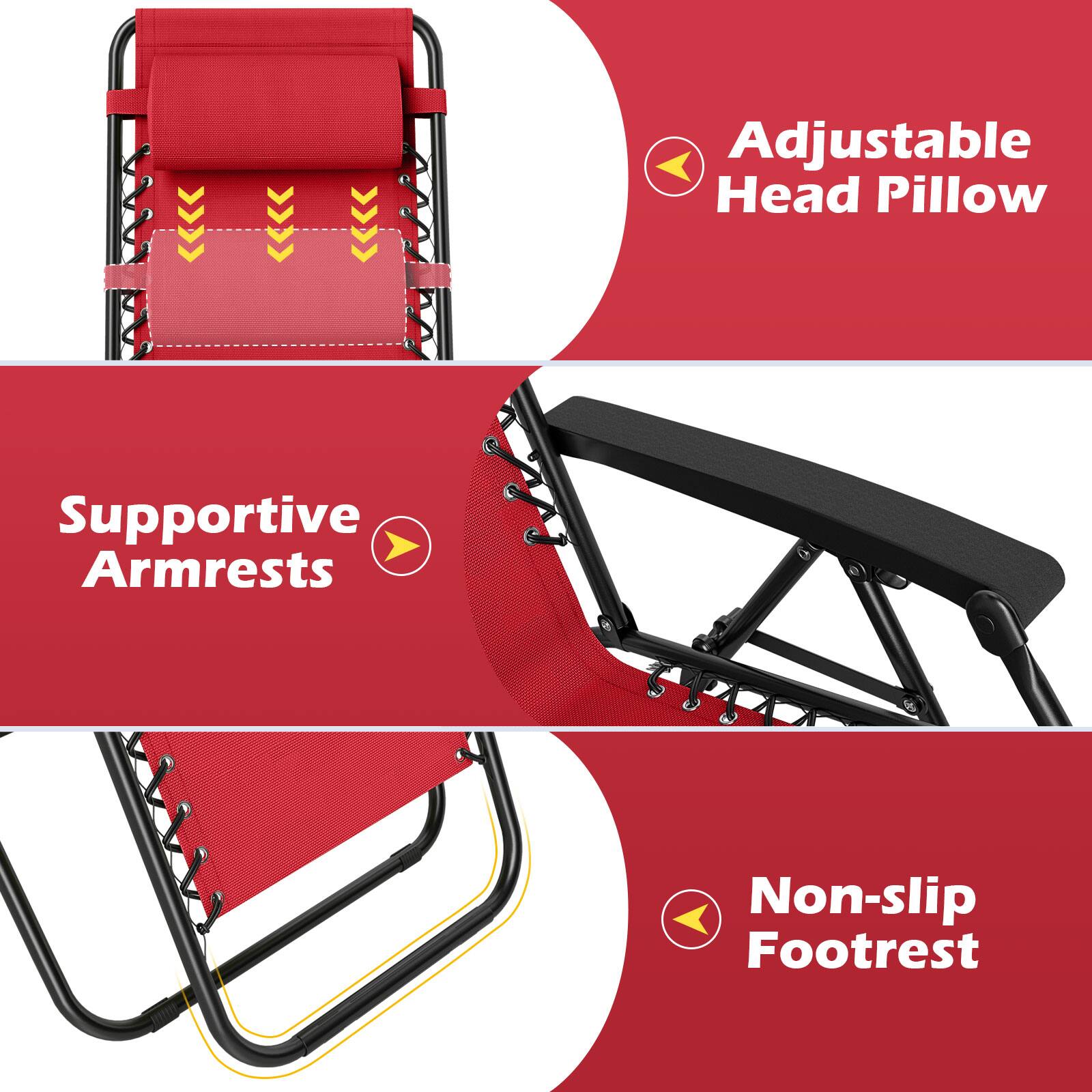 Adjustable Head Pillow  
Supportive Armrests  
Non-slip Footrest