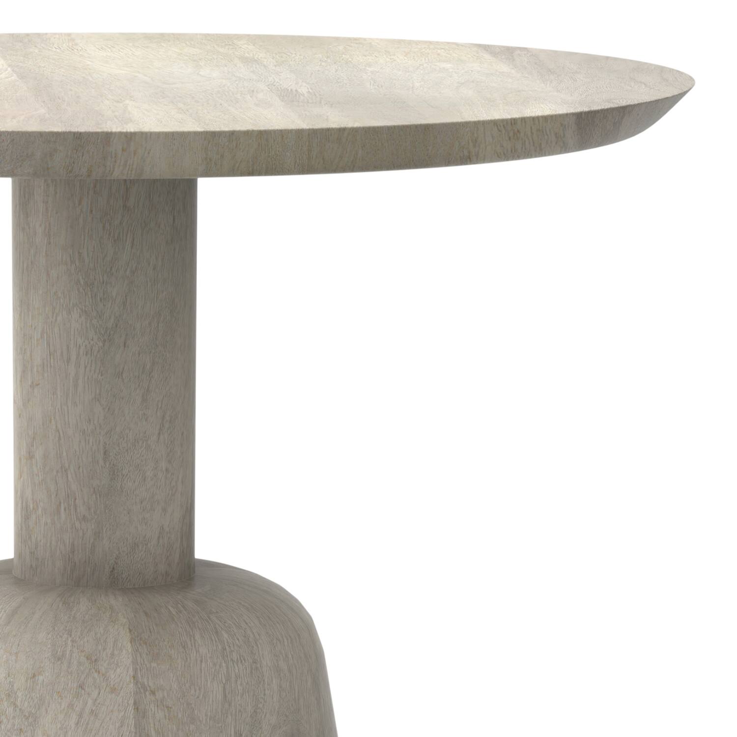 Alt View 5. Simpli Home - Finchley 18 inch Wide Solid Mango Wood Side Table in White Wash - White Wash.