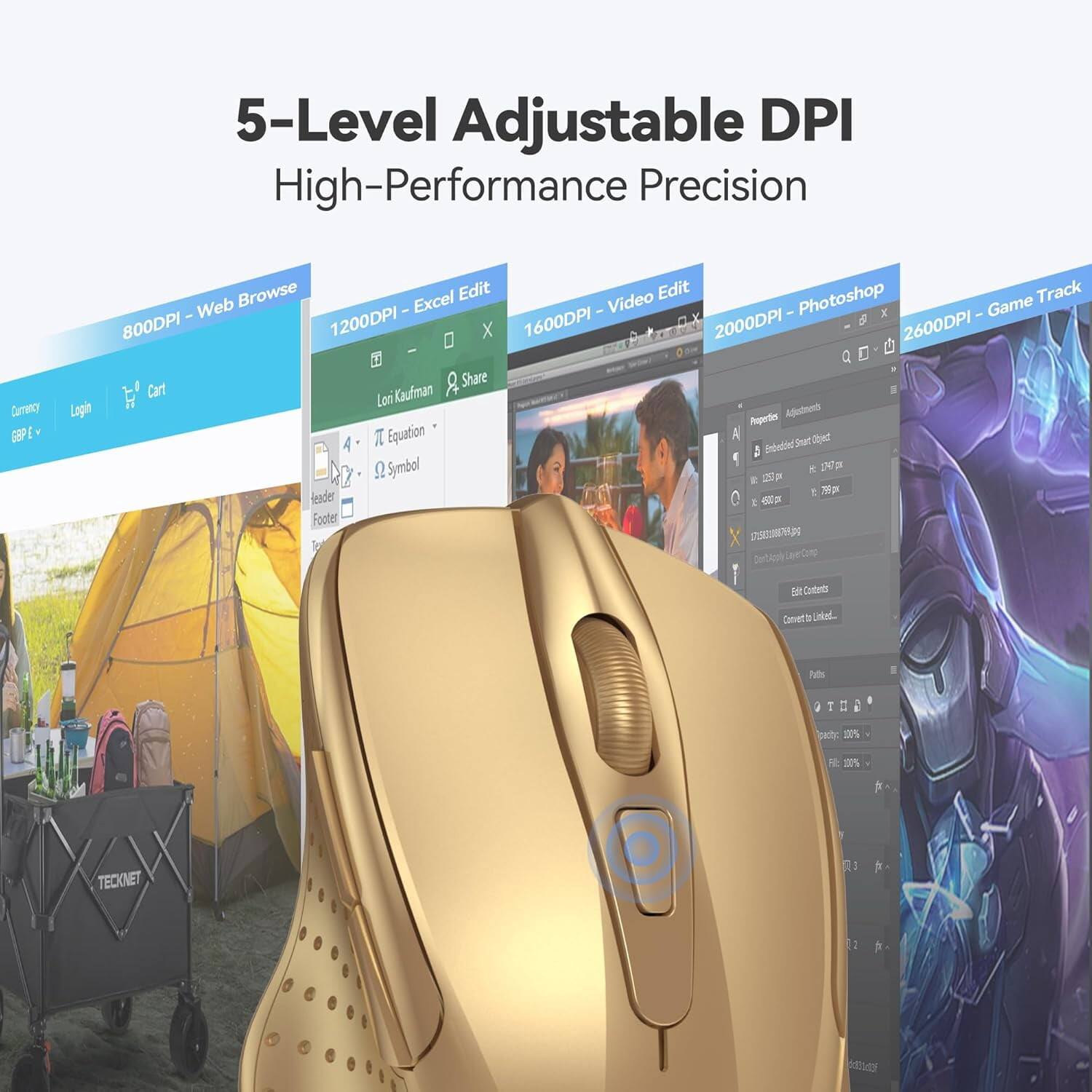 5-Level Adjustable DPI High-Performance Precision

800DPI - Web Browse
1200DPI - Excel Edit
1600DPI - Video Edit
2000DPI - Photoshop
2600DPI - Game Track

Currency: GBP
Login
Cart

Lori Kaufman
Share

Properties
Adjustments
Embedded Smart Object
Equation
Symbol

1747px
5 leader
755g

Footer
instomare.pg

Eat Contents
Patis

25%
Fl: 10%
TECKNET