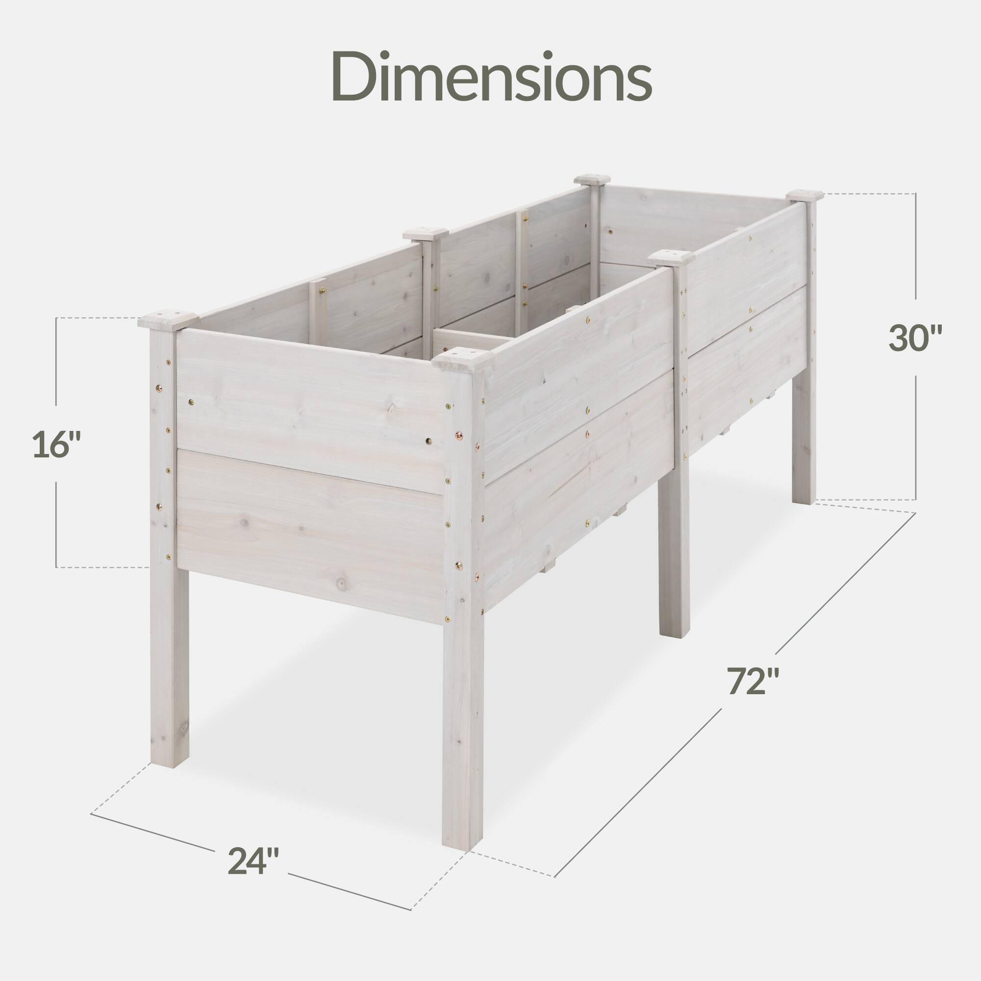 Dimensions: 30" x 16" x 72" x 24"