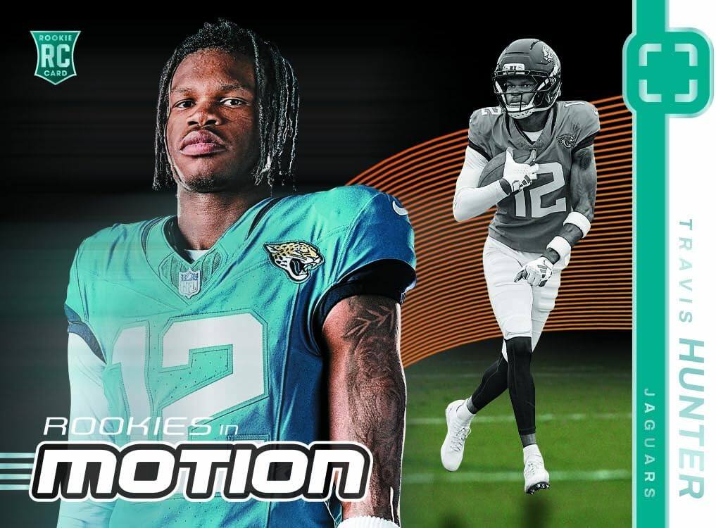 ROOKIE RC CARD  
ROOKIES in MOTION  
TRAVIS HUNTER  
JAGUARS