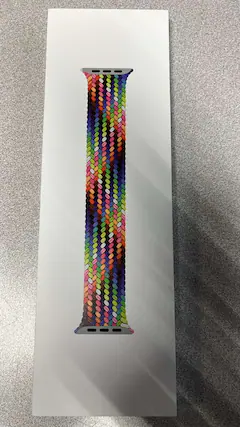 Front. Apple - Apple Watch Band BRAIDED SOLO LOOP 45MM WATCH BAND PRIDEEDITION MX443AM/A SZ 8 - Multicolour.