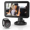 Front. Rexing - BC500 In-Car Baby Cam with Monitor – HD 1080p & Infrared Night Vision - Black.