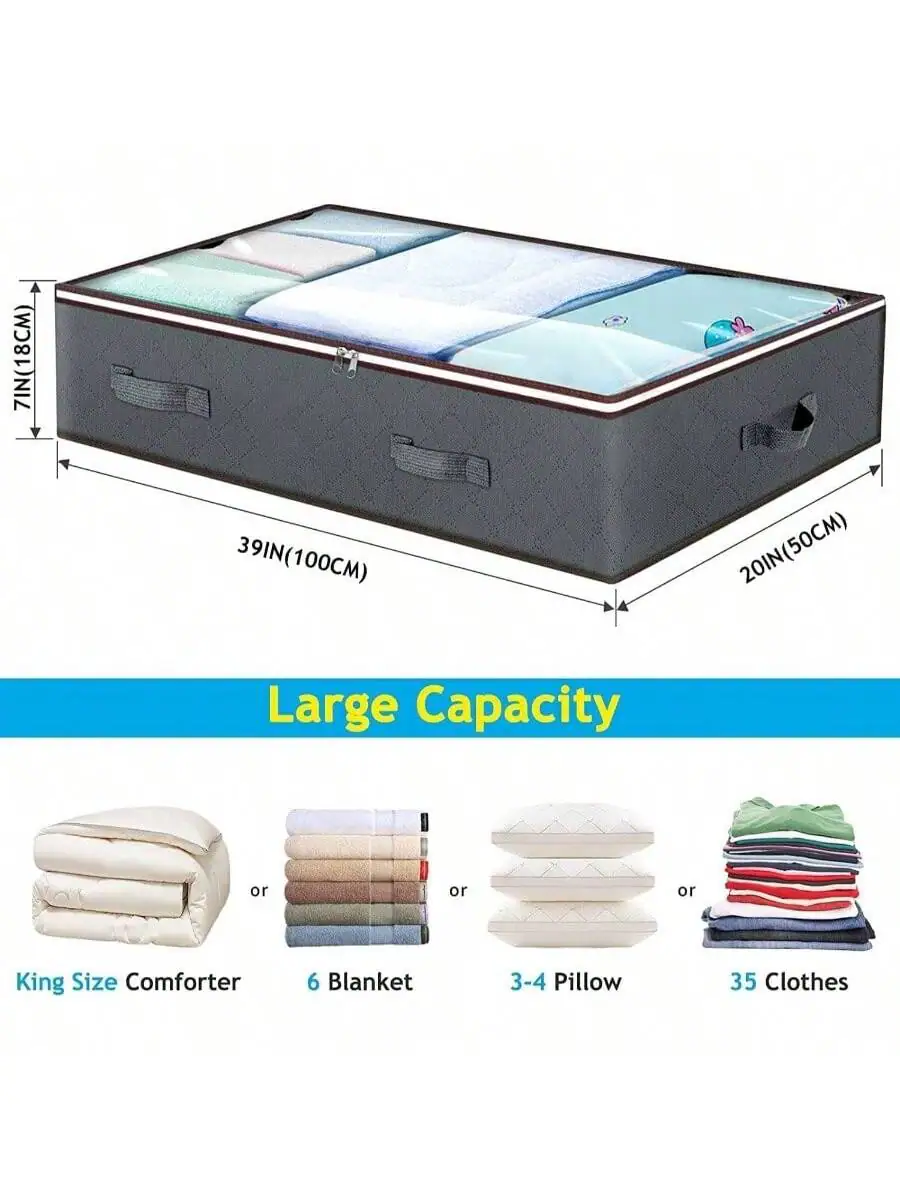 7IN(18CM) 39IN(100CM) 20IN(50CM)

Large Capacity

King Size Comforter or 6 Blanket or 3-4 Pillow or 35 Clothes
