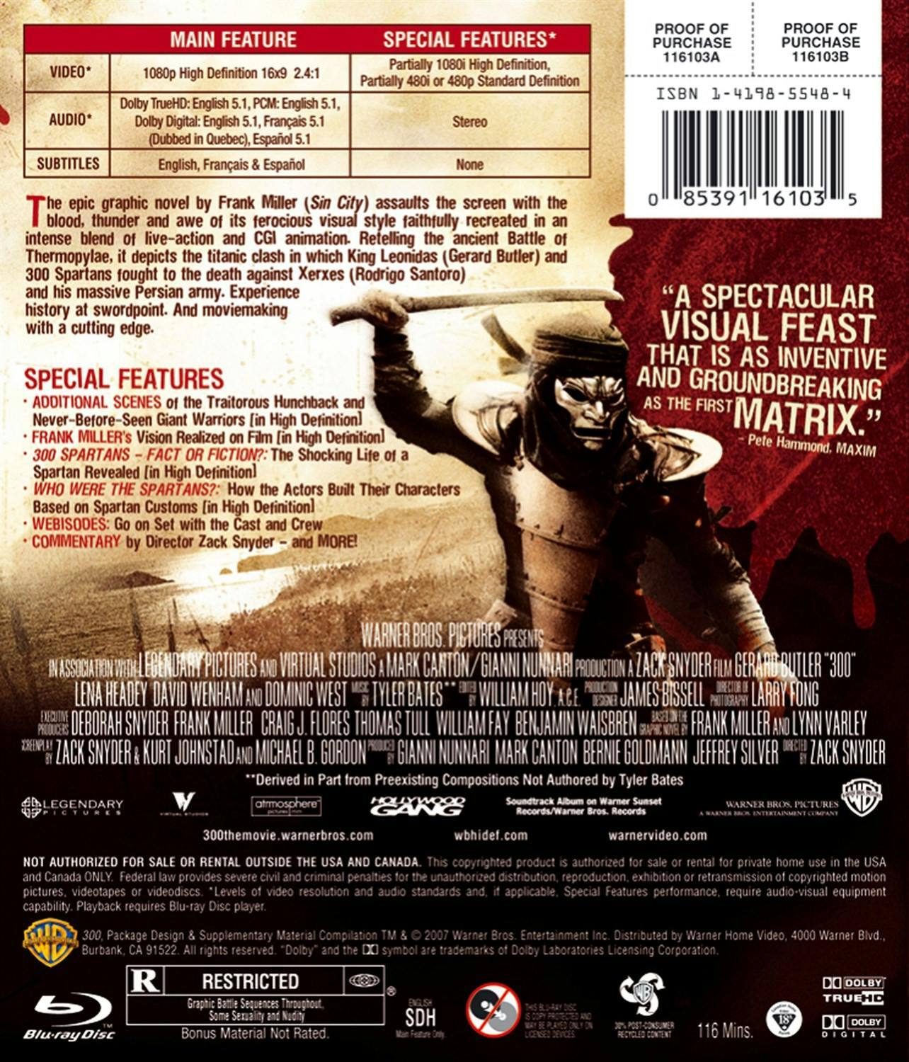 Back. 300 [Blu-ray].