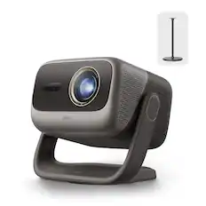 Front. JmGO - JMGO N3 Ultimate 4K UHD Triple Laser Projector Google TV 5800 ISO Lumens Dolby Vision 1.7x Optical Zoom Home Cinema - Black.