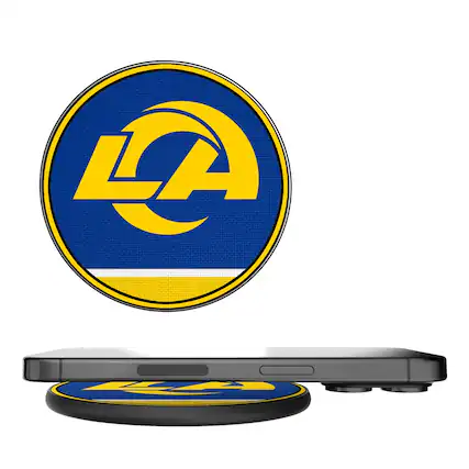 Front. Keyscaper - Los Angeles Rams 15 Watt Wireless Induction Charger - Multicolor.