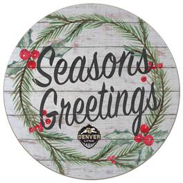 Jardine - CU Denver Lynx 20'' x 20'' Season's Greetings Circle - White