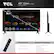TCL 40" Class (39.5" diag.) Q3K Series I 40Q3K
For you Live Apps Library Q Google TV
39.5" TCL Google TV
100 picks for you
OPPENHEIM XMEN Disuy+ I : Fallout m MASTERS JAR ..i.. a... Eau ZERF
19.9" 21.9" Tour sdde NETFLIX Freeplay prime video Disney tv max hulu
32.5" 35.1" 3.0' 7.2"
Dimensions: TV with Stand: 35.12" x 21.97" x 7.24" TV without Stand: 35.12" x 19.96" x 3.03"
What's in the Box: TCL TV with Google TV TV Stands Power Cable TV Remote + Batteries Quick Start Guide
Features and specifications subject to change. Actual remote has pre-set channel buttons. Channels can vary by country.
