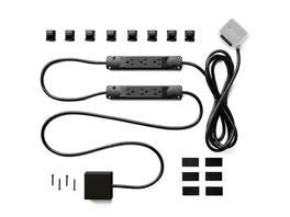 charg - 3in1 7 Outlet/2 USB 1000 Joules Surge Protector - Black