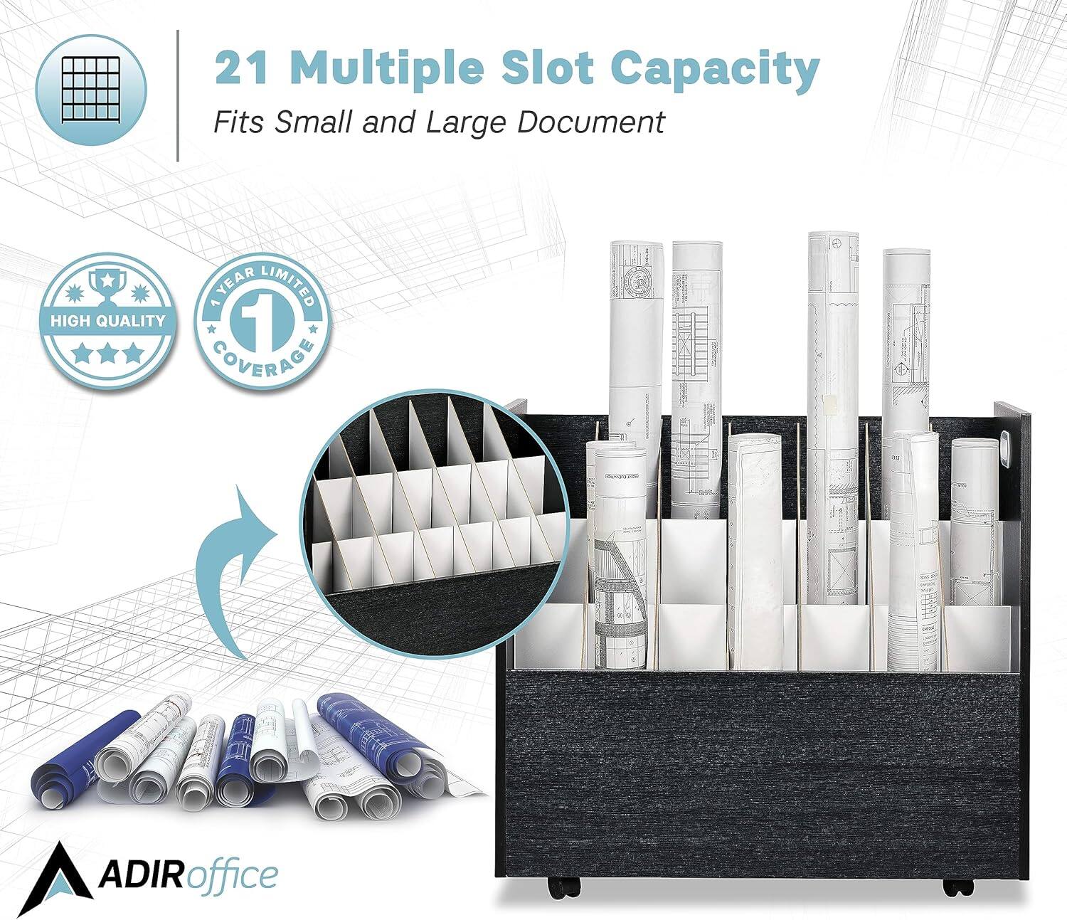 21 Multiple Slot Capacity, Fits Small and Large Document, YEAR LIMITED, HIGH QUALITY, 1 COVERAGE, ADIRoffice