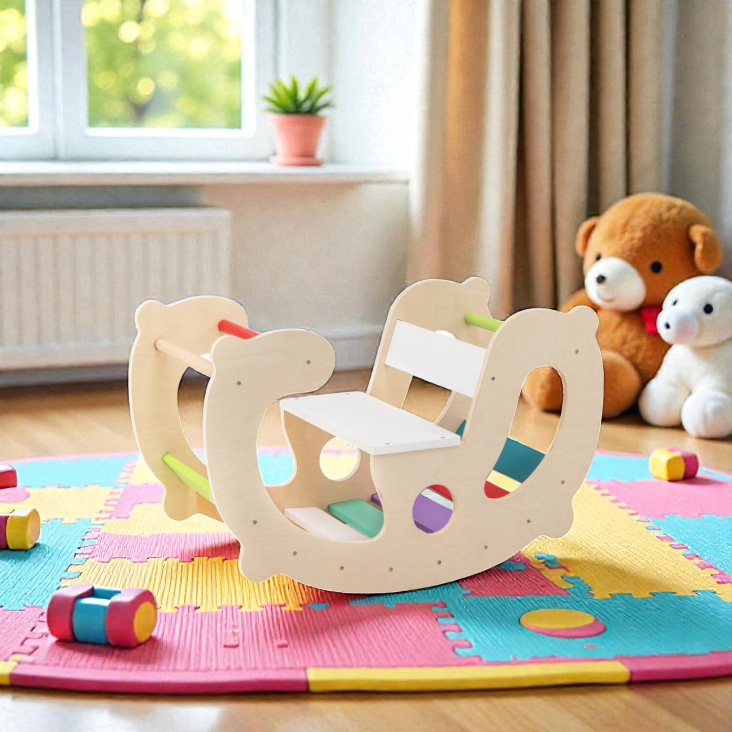 BreeBe - 2-in-1 Montessori Rocking Horse and Climbing Arch for Kids - Multicolor price history on PriceWatchPro