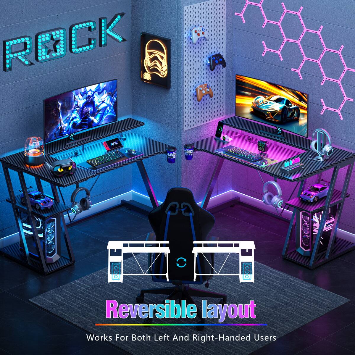 ROCK

Reversible layout

Works For Both Left And Right-Handed Users