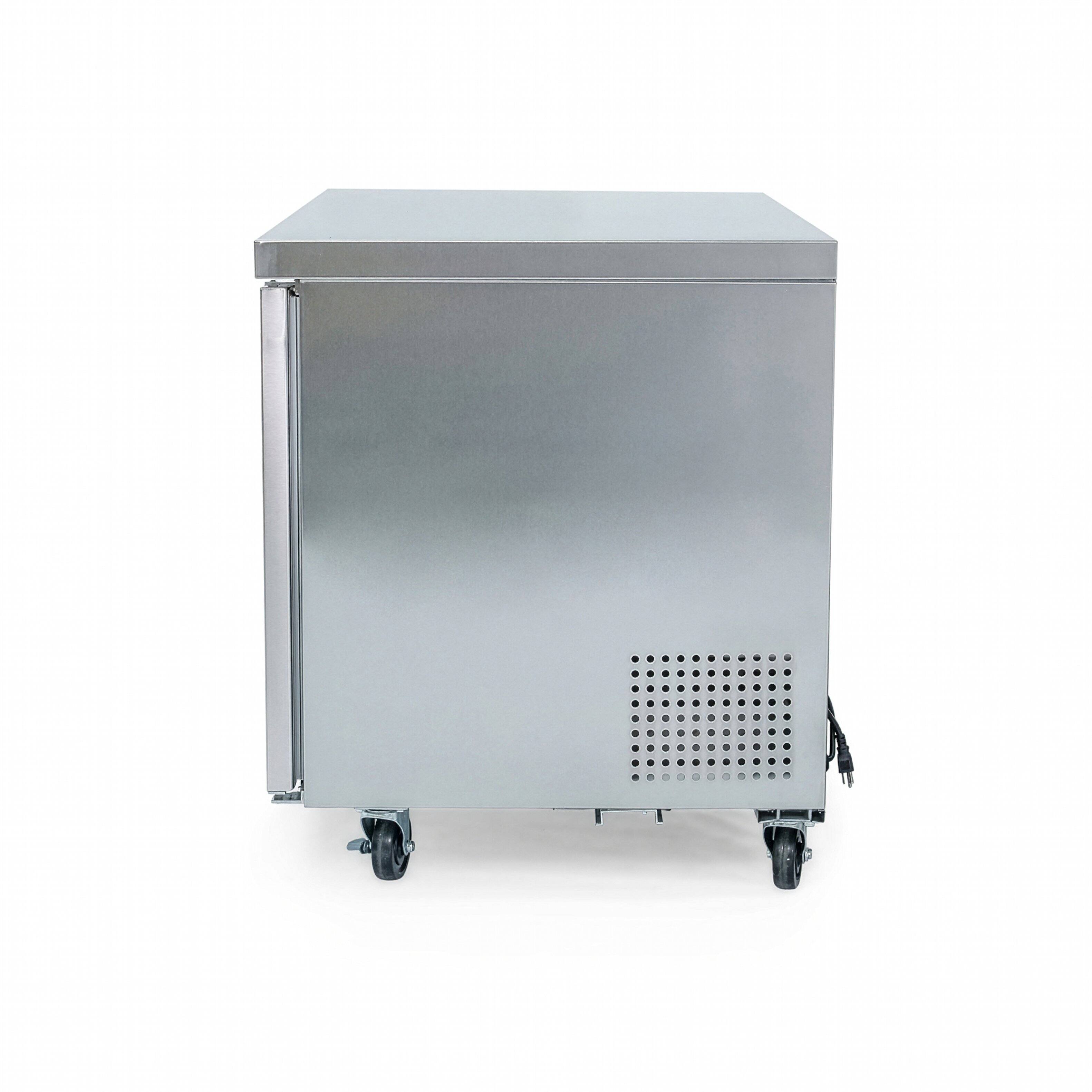 Alt View 4. Magic Chef - E-Series 47 in. 12 cu. ft. Frost Free Defrost Under Counter 2 Door Upright Freezer in Stainless Steel - Stainless Steel.