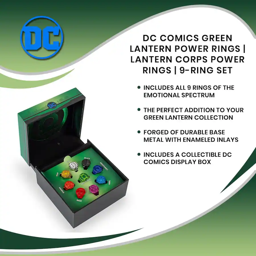 Dc Color Rings SalesOne LLC DC Comics Lantern Power Rings | Lantern Corps Power Rings ...