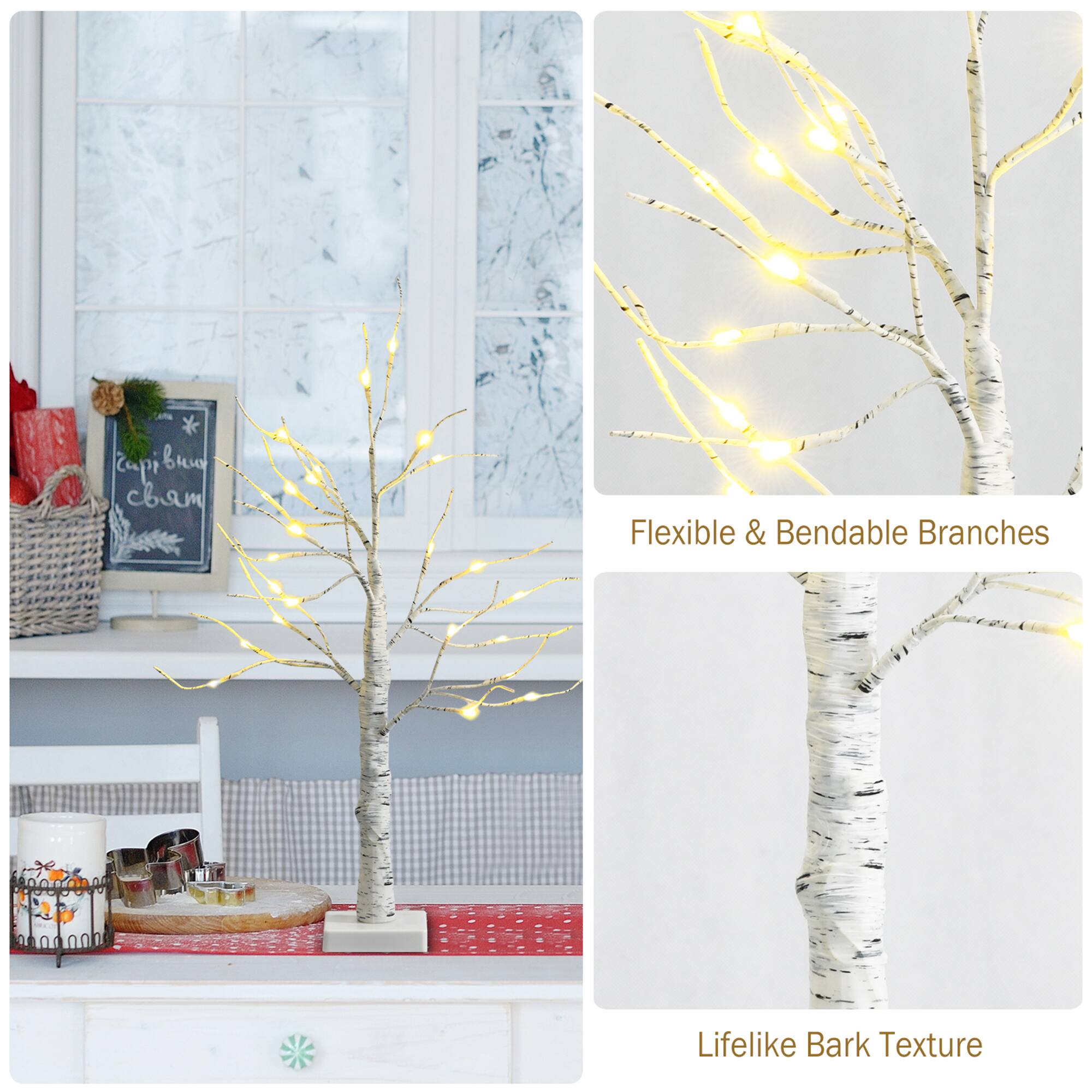 - Flexible & Bendable Branches
- Lifelike Bark Texture