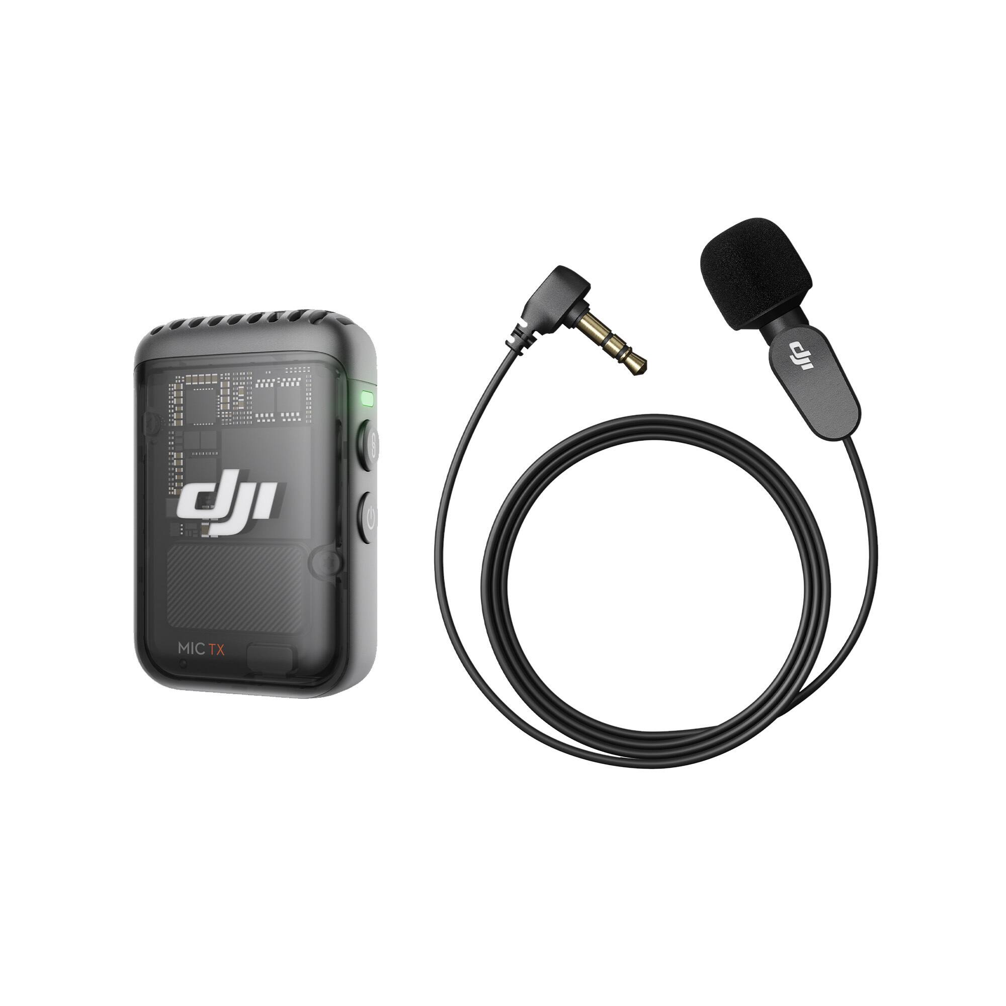 DJI - Mic 2 (1 TX, Shadow Black) with Omnidirectional Lavalier Microphone