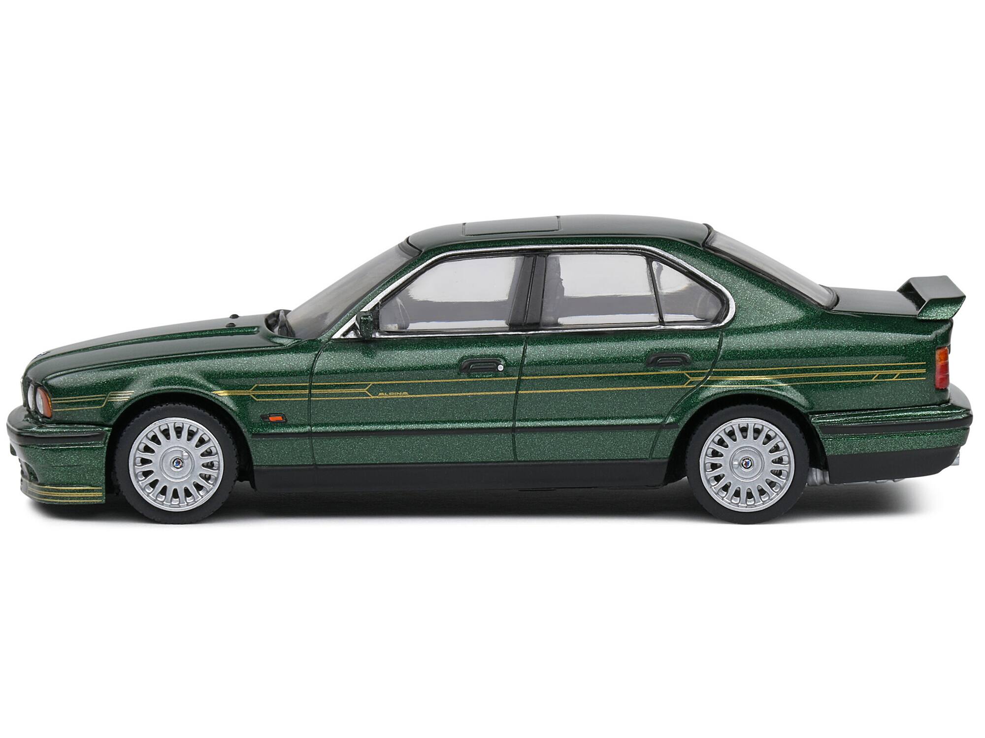 Angle. Solido - 1994 BMW E34 Alpina B10 BiTurbo Alpina Green Metallic 1/43 Diecast Model Car by Solido - Green Metallic.