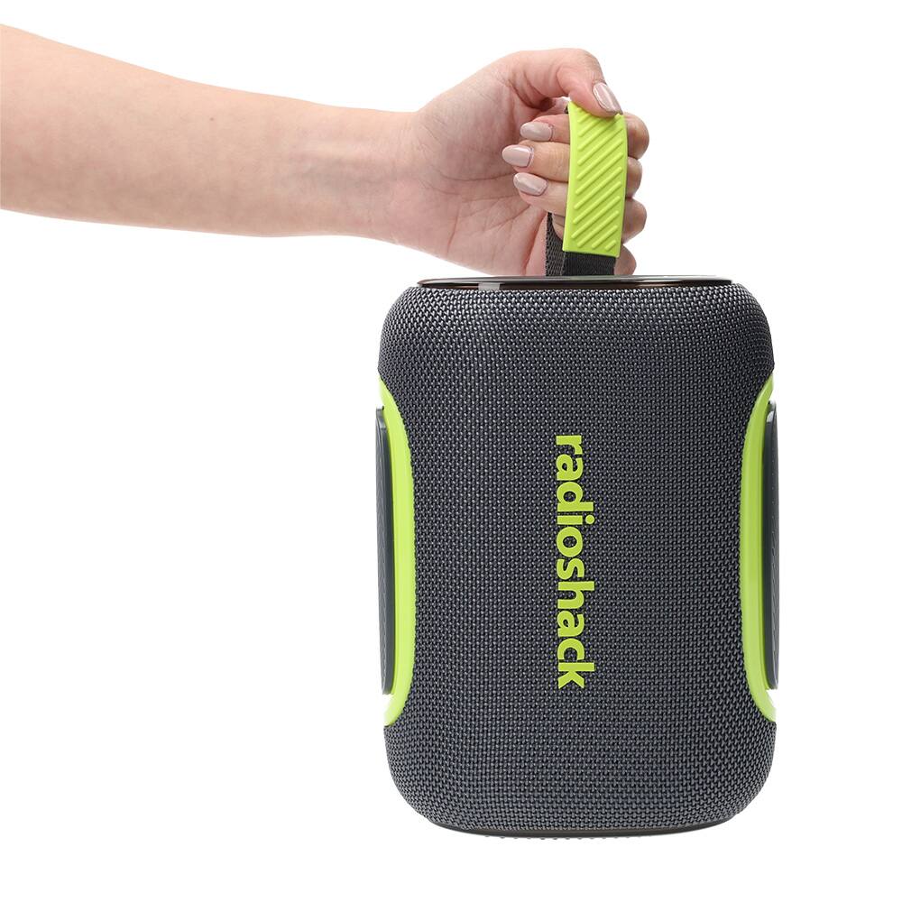 Left. RadioShack - RadioShack 40W IPX5 Live Sound Portable Speaker Grey & Green.