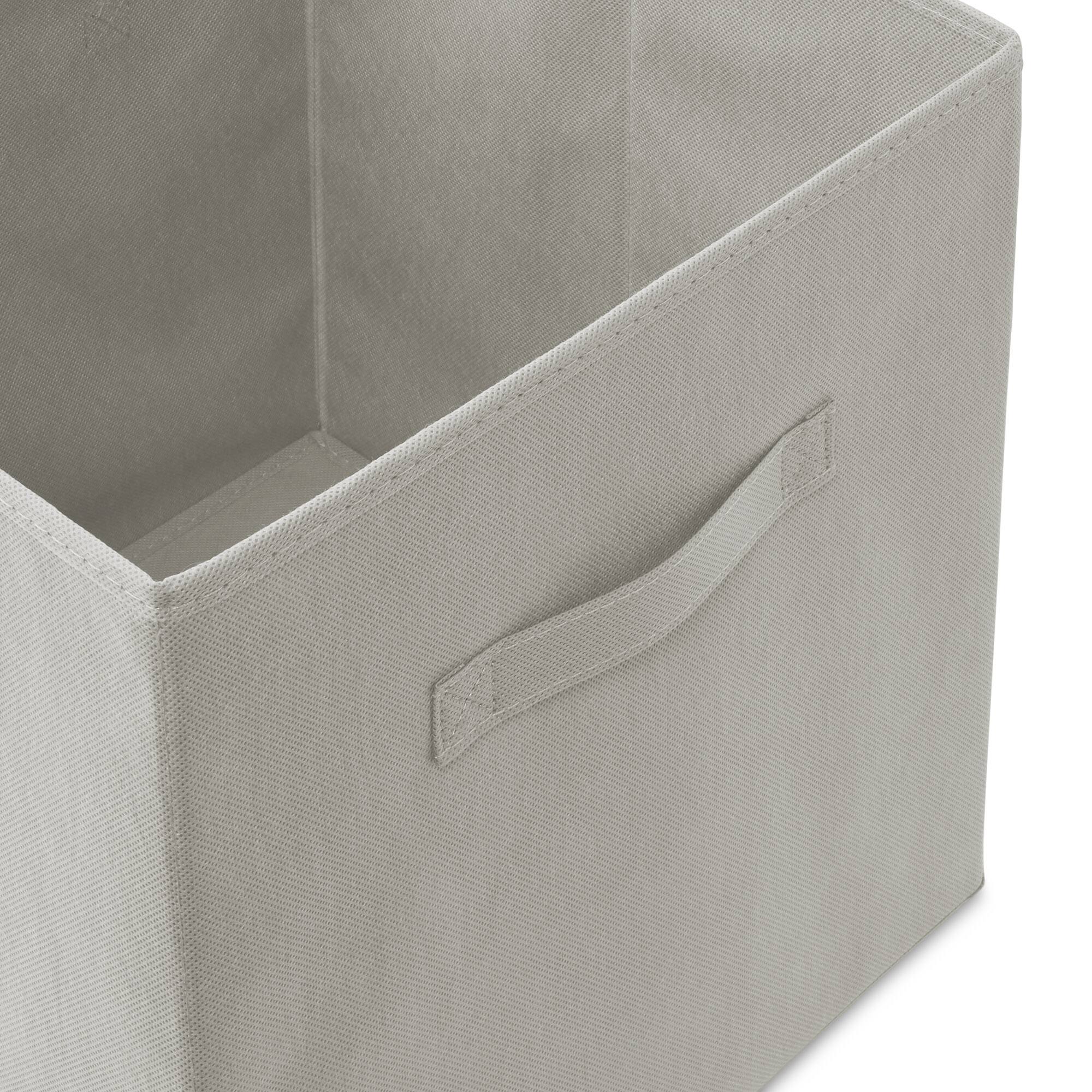 Alt View 2. Casafield - (Set of 12) Collapsible Fabric Cubes - Storage Bins - Light Gray.