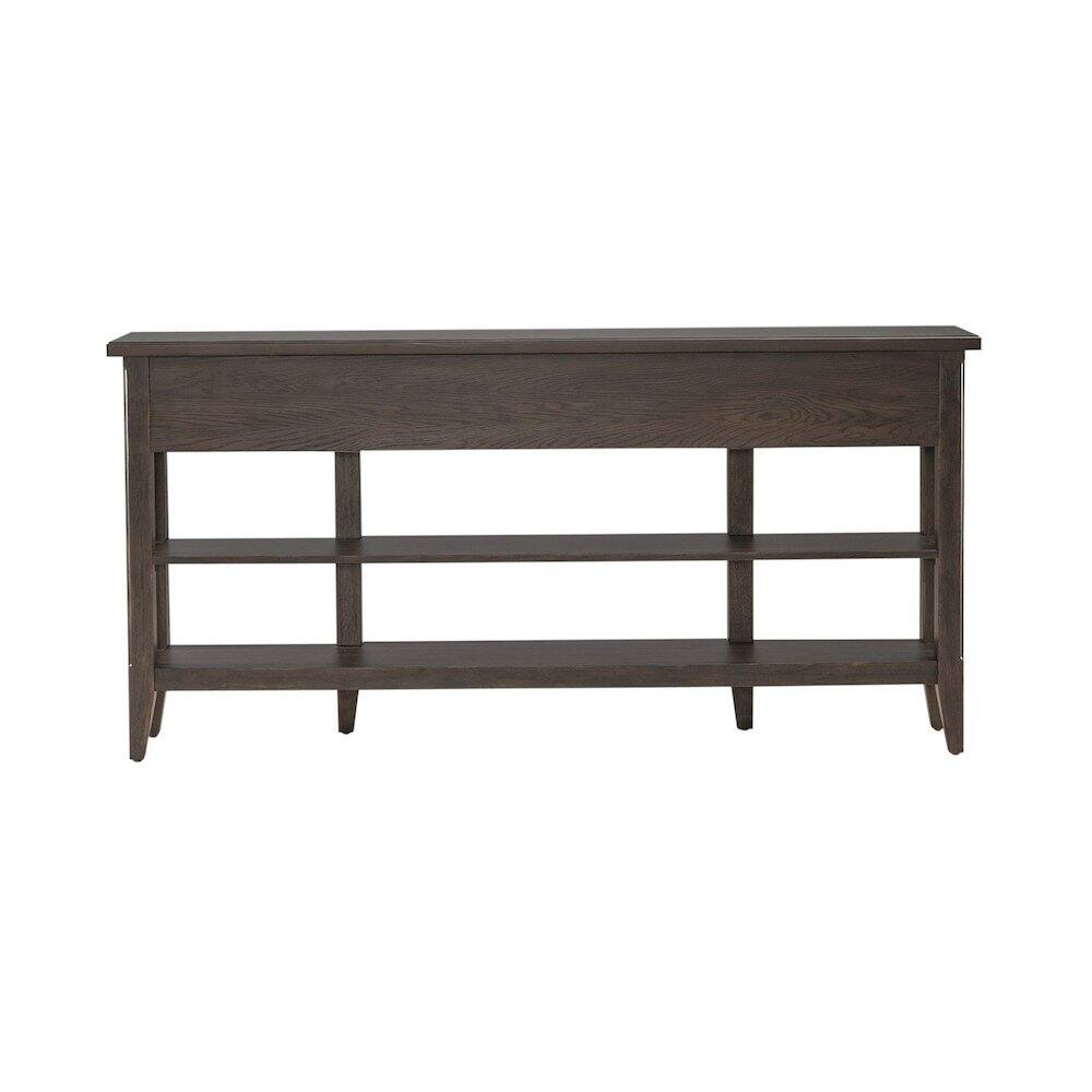 Left. Liberty Furniture Industries - Paradise Valley Hall Console Table Traditional - Saddle Brown Oak Wood - Saddle Brown.