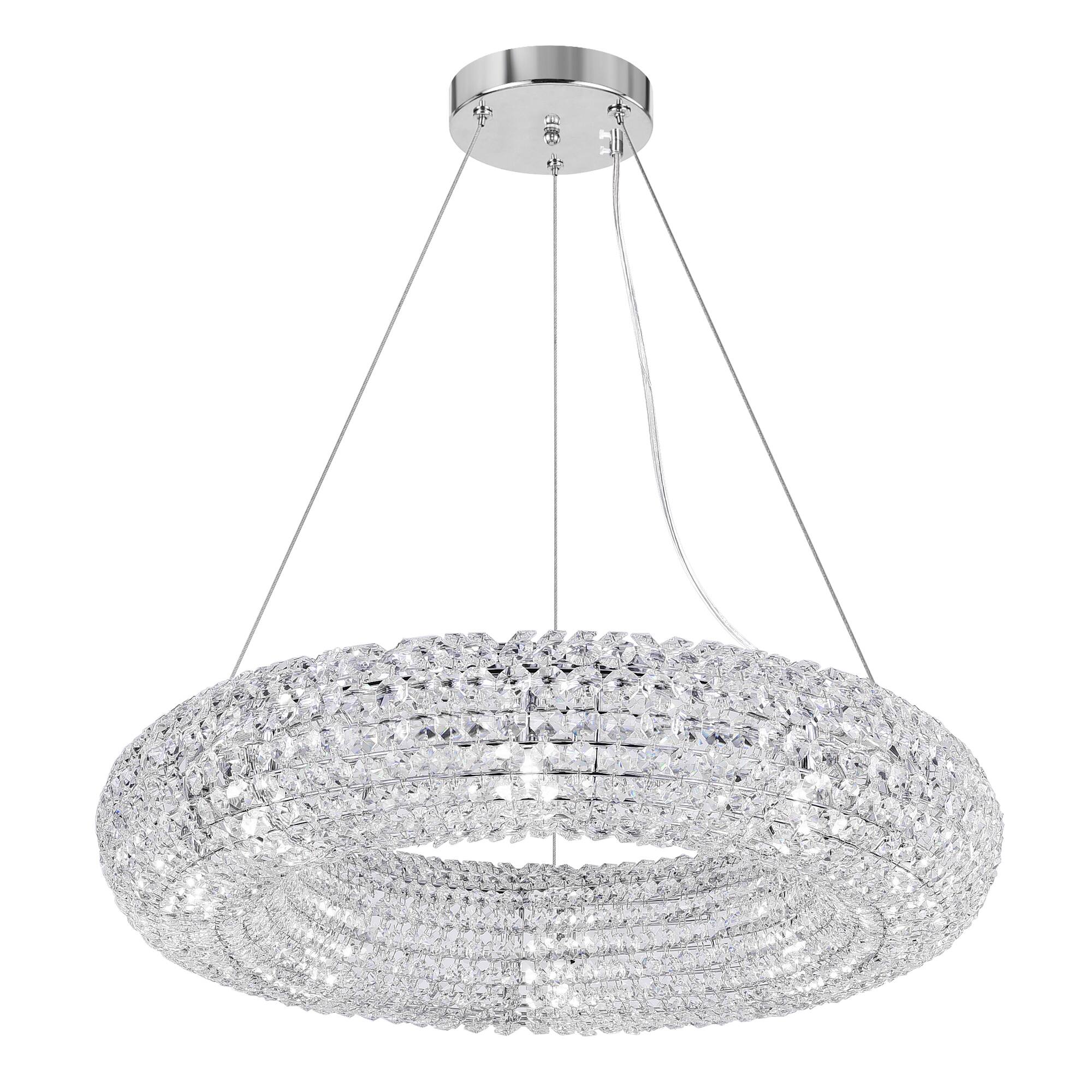 Angle. CWI Lighting - Veronique 8 Light Chandelier With Chrome Finish - Chrome.