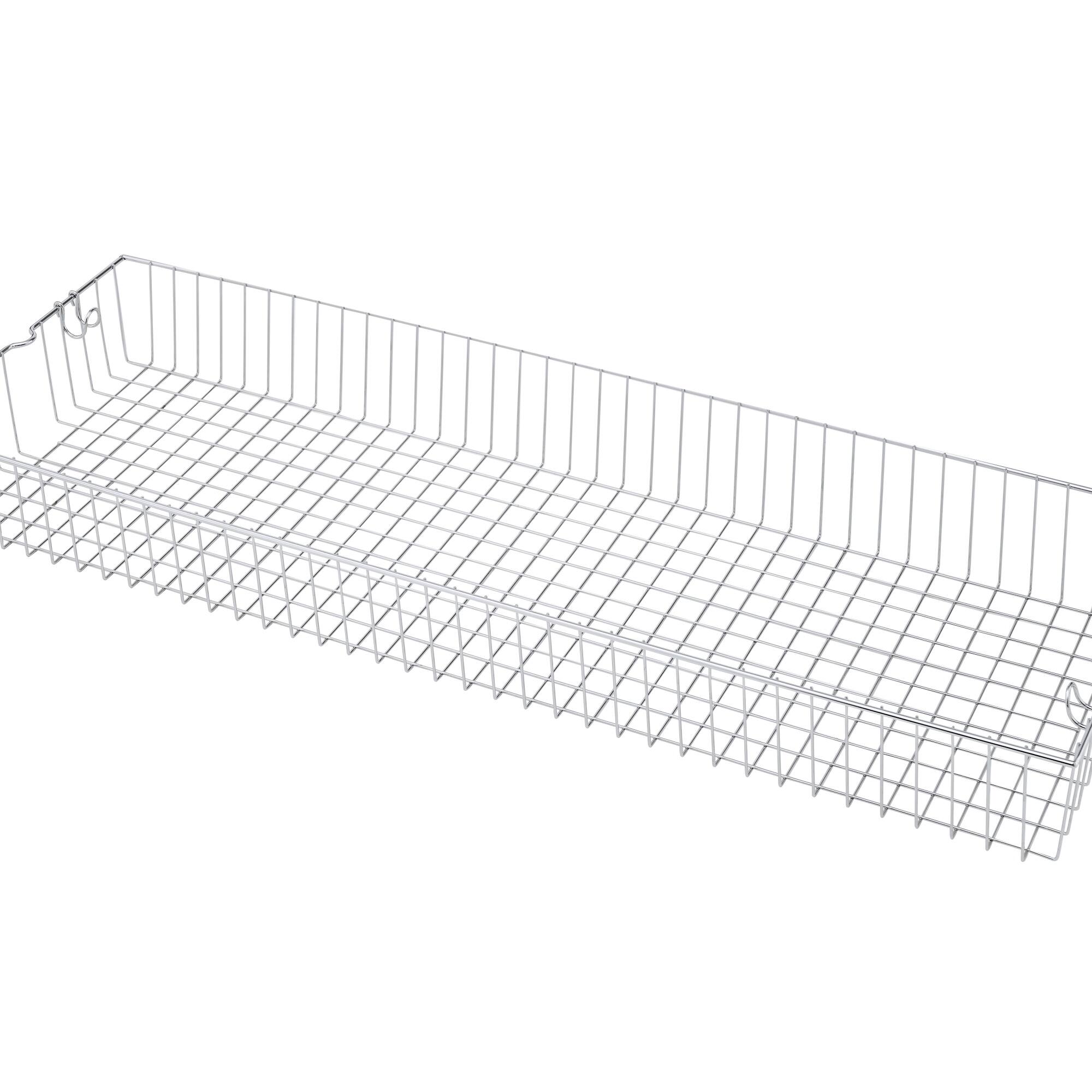 Back. GOODSILO - Heavy Duty Rolling Garment Rack with Storage Basket and Hanging Bar for Commercial and Home Use - Silver.