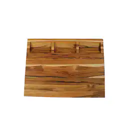 EcoDecors - EcoDecors, Reversible FSC Certified Edge Grain Teak Cutting Board 20" x 15" - Natural Edge Grain Teak