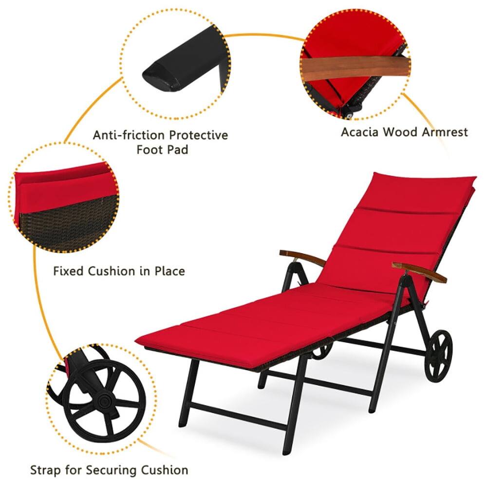 Anti-friction Protective Foot Pad  
Acacia Wood Armrest  
Fixed Cushion in Place  
Strap for Securing Cushion