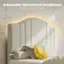 Adjustable Upholstered Headboard: Lift up and down 41.1"-43.6"