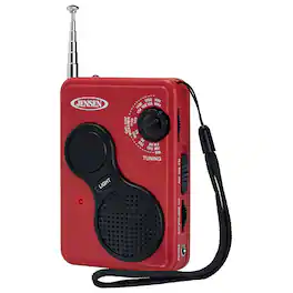 Jensen - AM/FM Weather Band Portable Radio - Black