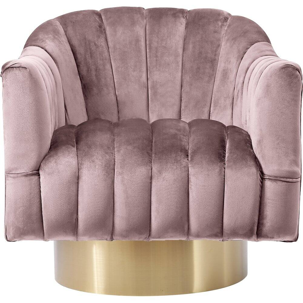 Alt View 2. Meridian Furniture - Farrah Pink Velvet Accent Chair - Pink.