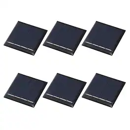 Unique Bargains - 6pcs 2V 0.08W 40mA Mini Solar Panels, Small Solar PV Cells for DIY Electric Toy Materials Kits - Black
