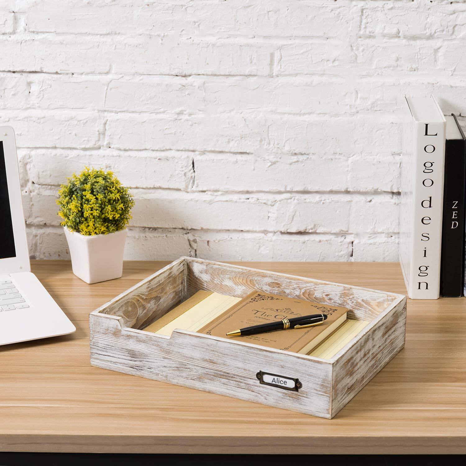 The text on the image reads:

- "Alice"
- "Logo design"
- "ZED"