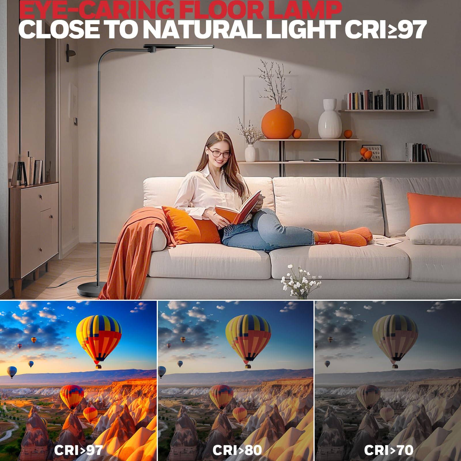 EYE-CARING FLOOR LAMP CLOSE TO NATURAL LIGHT CRI>97

CRI>97
CRI>80
CRI>70