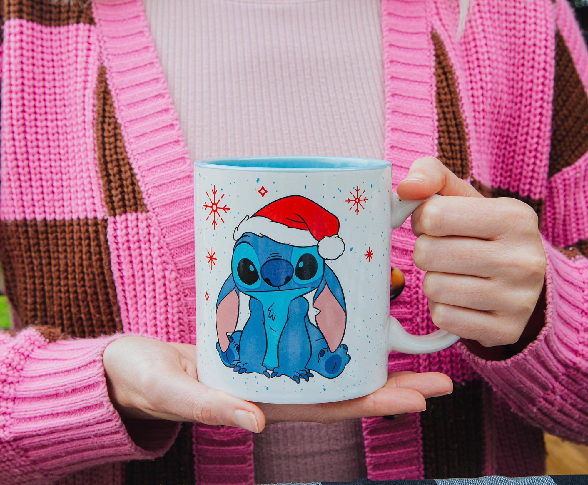 Alt View 4. Disney - Disney Lilo & Stitch Santa Hat Ceramic Mug | Holds 20 Ounces - Red.