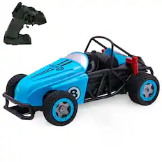 Front. Contixo - Buggy RC Car SC8 1:14 Scale Dual-Speed 4WD All-Terrain Remote Control Race & Drift Car for Kids - Blue.